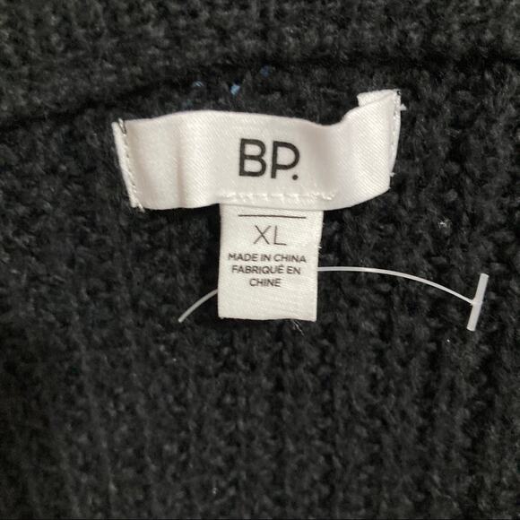 new Nordstrom BP. Braided Balloon Sleeve Sweater Black size XL - Picture 2 of 10